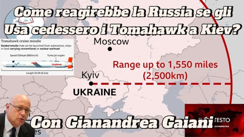 Come reagirebbe la Russia se gli Usa cedessero i Tomahawk a Kiev? Una mappa mostra l'Ucraina, la Russia, i dettagli dei missili Tomahawk e le informazioni sul trasferimento dei missili statunitensi a Kiev.