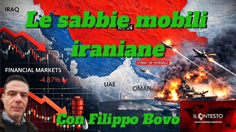 Joe Kent si dimette dalla National Intelligence: la guerra è voluta da Israele Mappa dell'Iran, grafici di borsa, navi da guerra, esplosioni, foto di Blinken e testi in italiano.